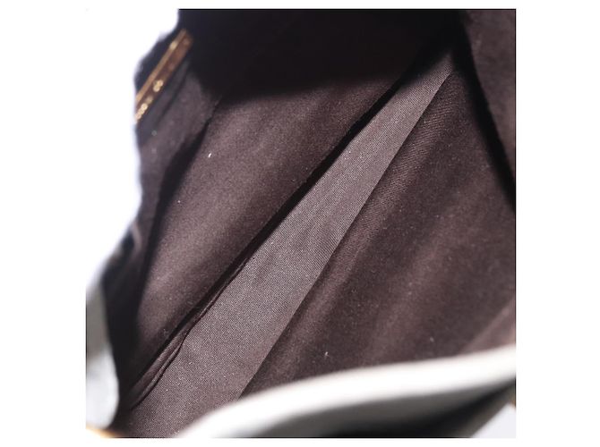 Borsa a Tracolla Miu Miu Camoscio Grigio Tono Oro Auth 200371A Marrone - vista 11