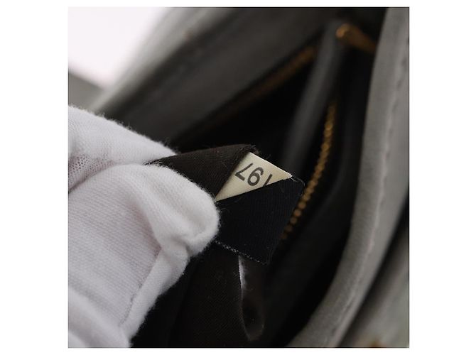 Borsa a Tracolla Miu Miu Camoscio Grigio Tono Oro Auth 200371A Marrone - vista 12