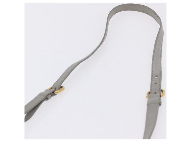 Borsa a Tracolla Miu Miu Camoscio Grigio Tono Oro Auth 200371A Marrone - vista 14
