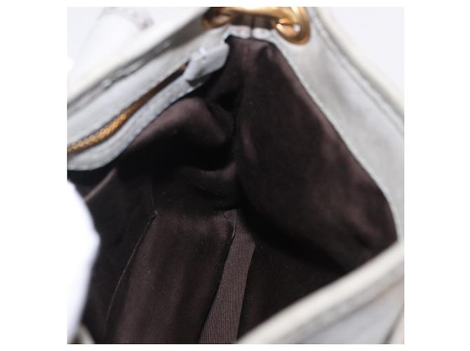 Borsa a Tracolla Miu Miu Camoscio Grigio Tono Oro Auth 200371A Marrone - vista 20