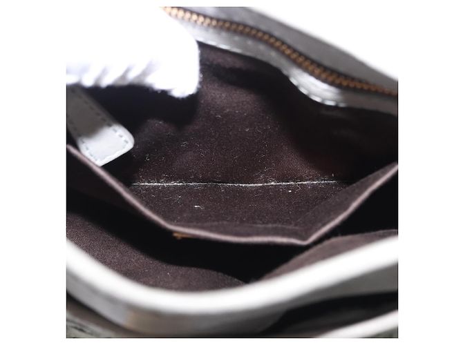 Borsa a Tracolla Miu Miu Camoscio Grigio Tono Oro Auth 200371A Marrone - vista 22
