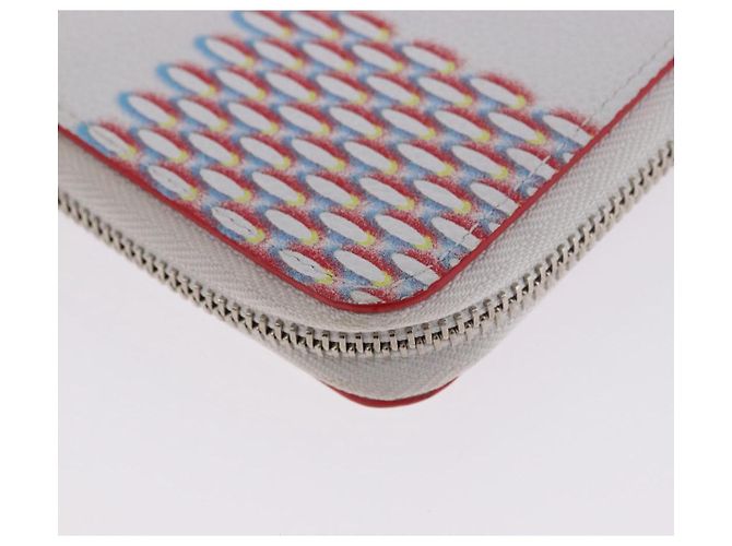 LOUIS VUITTON Damier Damier Spray Zippy Wallet Vertical M81403 LV Auth 199847M Bianco - vista 15