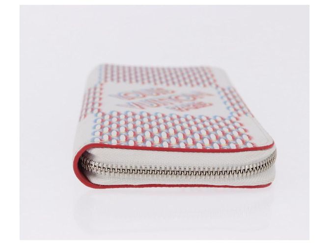 LOUIS VUITTON Damier Damier Spray Zippy Wallet Vertical M81403 LV Auth 199847M Bianco - vista 6