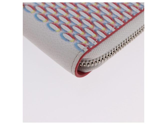 LOUIS VUITTON Damier Damier Spray Zippy Wallet Vertical M81403 LV Auth 199847M Bianco - vista 7