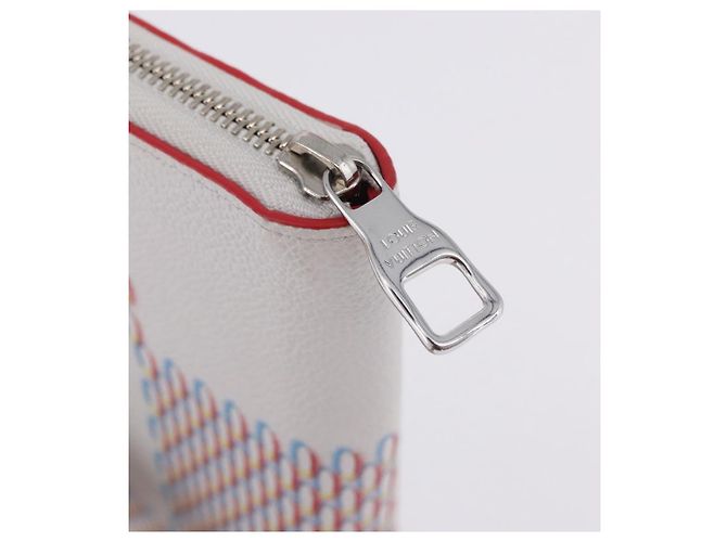 LOUIS VUITTON Damier Damier Spray Zippy Wallet Vertical M81403 LV Auth 199847M Bianco - vista 8