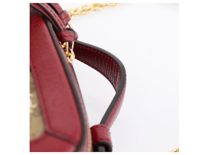 Bolso GUCCI Micro GG Supreme Colaboración Doraemon PVC Beige 655596 Auth 202069M Dorado - vista 14