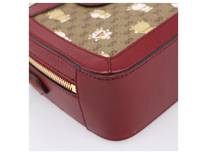 Bolso GUCCI Micro GG Supreme Colaboración Doraemon PVC Beige 655596 Auth 202069M Dorado - vista 16
