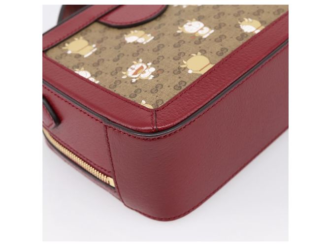 Bolso GUCCI Micro GG Supreme Colaboración Doraemon PVC Beige 655596 Auth 202069M Dorado - vista 18