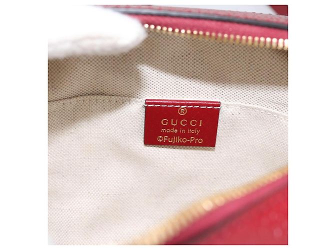 Bolso GUCCI Micro GG Supreme Colaboración Doraemon PVC Beige 655596 Auth 202069M Dorado - vista 21