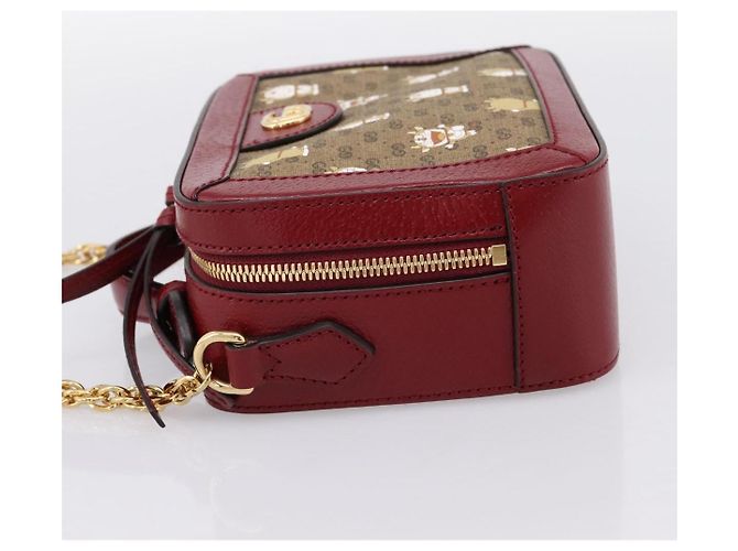 Bolso GUCCI Micro GG Supreme Colaboración Doraemon PVC Beige 655596 Auth 202069M Dorado - vista 3