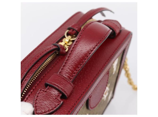 Bolso GUCCI Micro GG Supreme Colaboración Doraemon PVC Beige 655596 Auth 202069M Dorado - vista 7