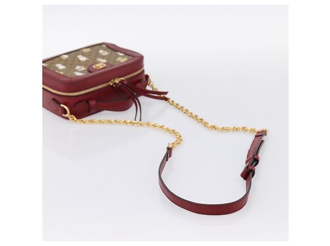 Bolso GUCCI Micro GG Supreme Colaboración Doraemon PVC Beige 655596 Auth 202069M Dorado - vista 8