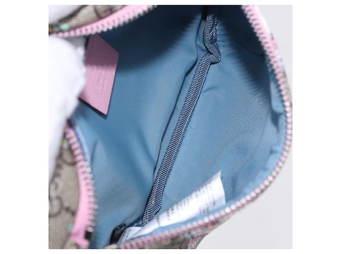 Borsello per bambini GUCCI GG Supreme PVC Rosa Argento 502095 Auth 202183M - vista 10