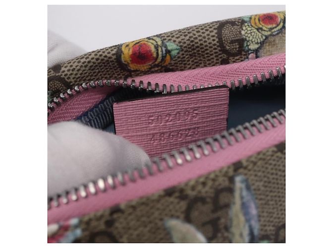 Borsello per bambini GUCCI GG Supreme PVC Rosa Argento 502095 Auth 202183M - vista 11