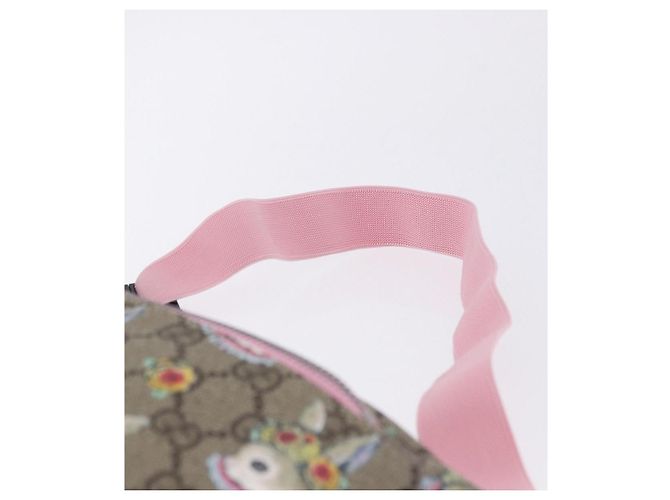 Borsello per bambini GUCCI GG Supreme PVC Rosa Argento 502095 Auth 202183M - vista 14