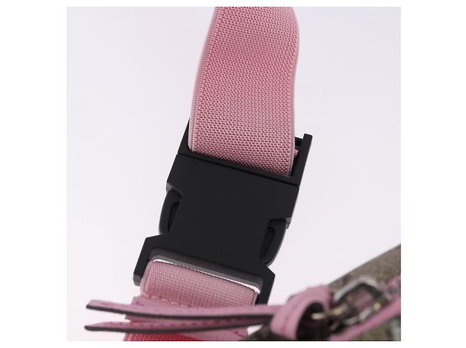 Borsello per bambini GUCCI GG Supreme PVC Rosa Argento 502095 Auth 202183M - vista 15