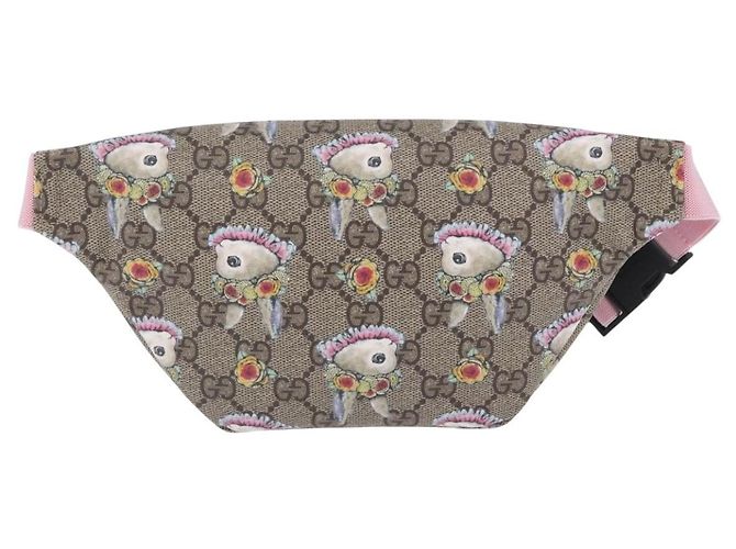 Borsello per bambini GUCCI GG Supreme PVC Rosa Argento 502095 Auth 202183M - vista 2