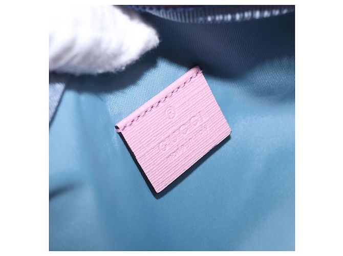 Borsello per bambini GUCCI GG Supreme PVC Rosa Argento 502095 Auth 202183M - vista 21