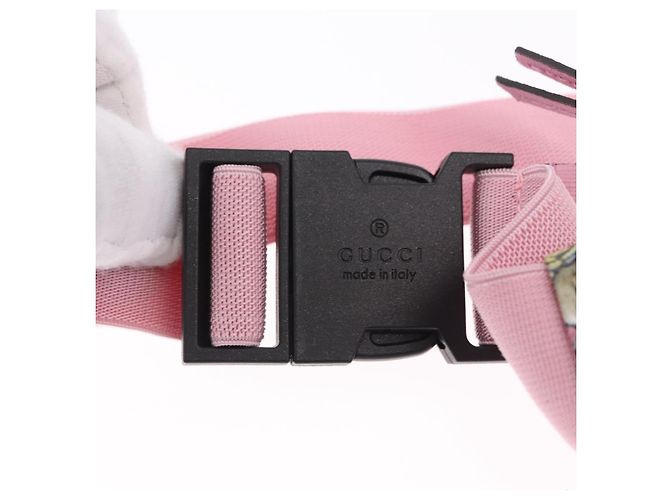 Borsello per bambini GUCCI GG Supreme PVC Rosa Argento 502095 Auth 202183M - vista 9