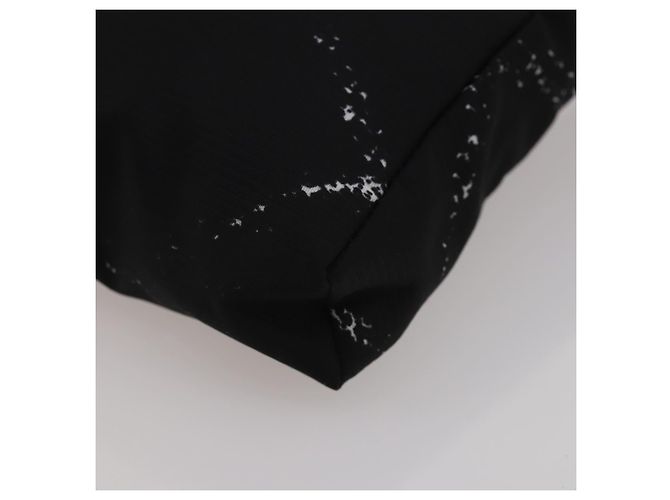 Borsello da vita CHANEL Travel Line in nylon nero e argento CC Auth 198646A - vista 15