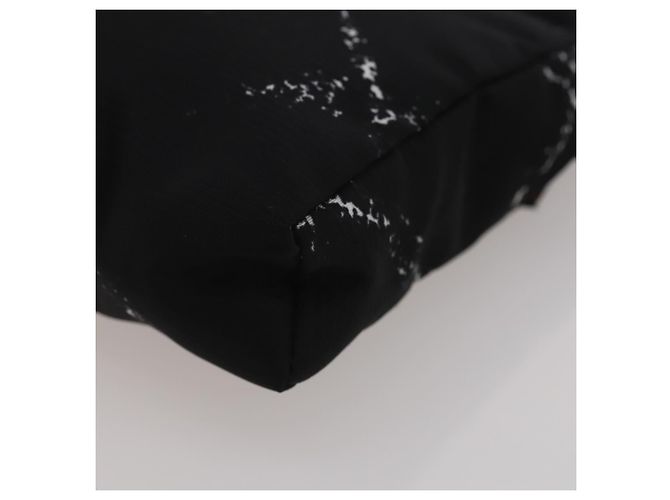 Borsello da vita CHANEL Travel Line in nylon nero e argento CC Auth 198646A - vista 17