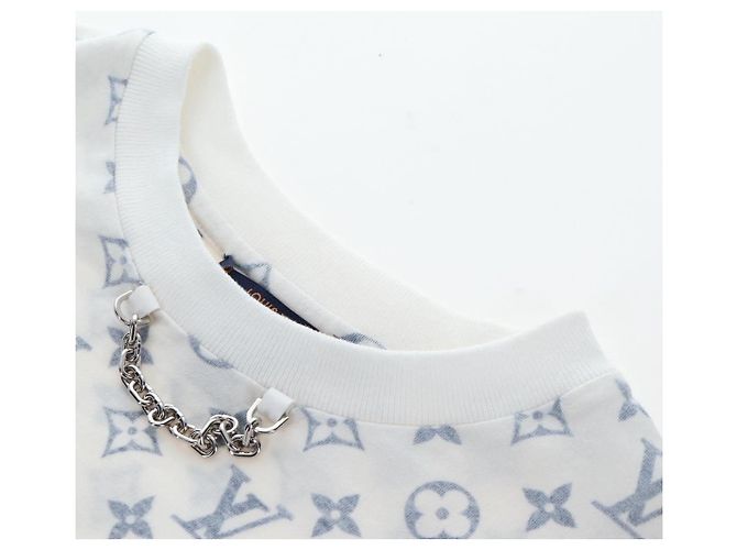 Camiseta estampada LOUIS VUITTON Monogram Escal S Blanca LV Auth 193729M Blanco - vista 10