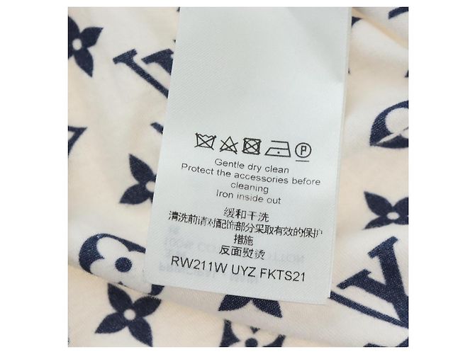 Camiseta estampada LOUIS VUITTON Monogram Escal S Blanca LV Auth 193729M Blanco - vista 13