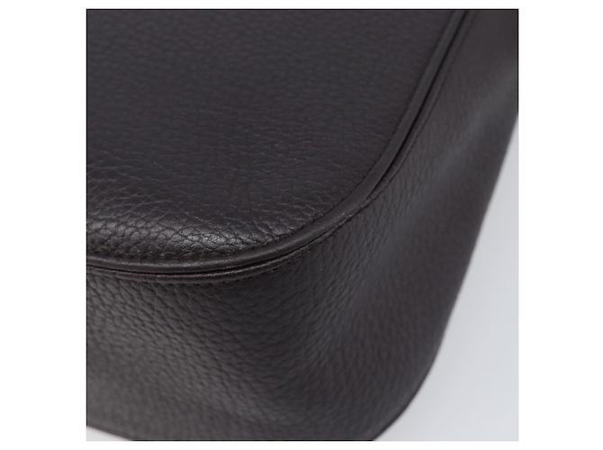 Borsa Tote SAINT LAURENT in pelle marrone scuro argento Auth hk4053 - vista 10