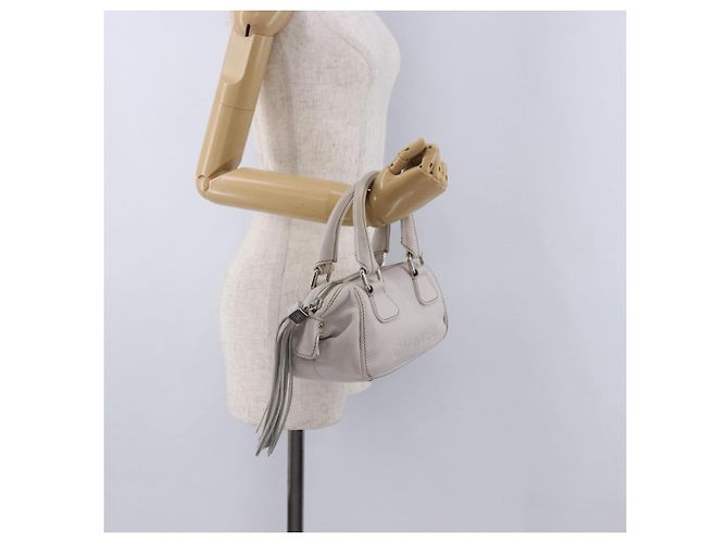 Borsa a mano CHANEL in pelle bianca e argento CC Auth 200073V Bianco - vista 22