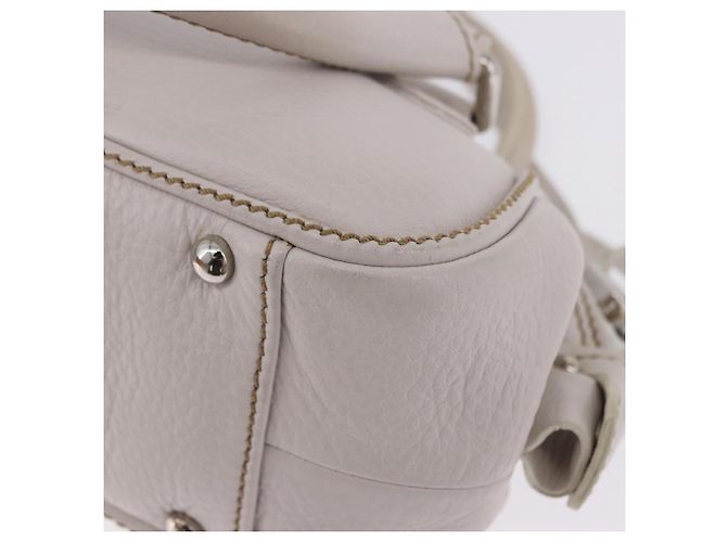 Borsa a mano CHANEL in pelle bianca e argento CC Auth 200073V Bianco - vista 9