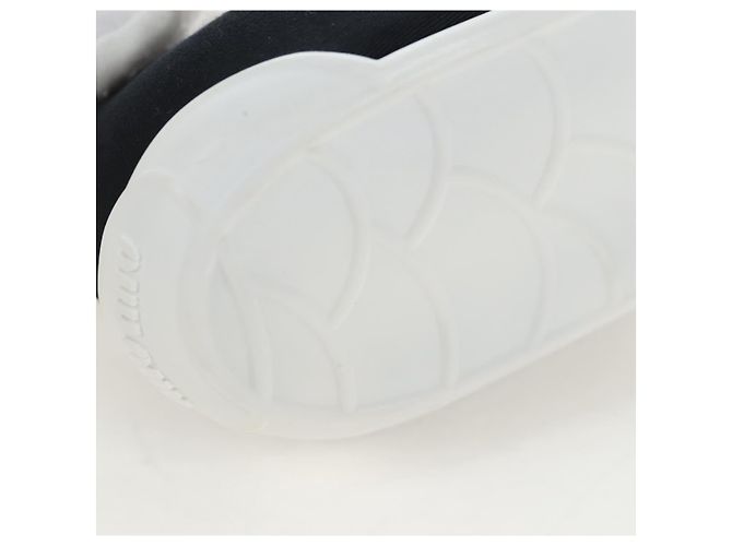 Chaussures de ballet Miu Miu Canvas 36.5 Black White Auth 199940M Noir Blanc - vue 13