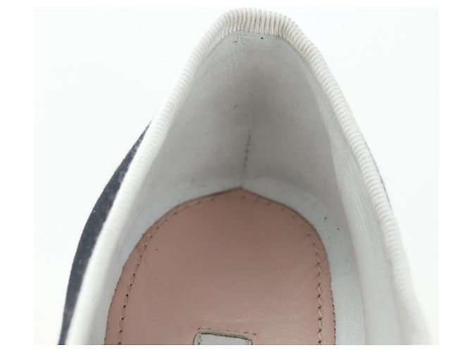 Chaussures de ballet Miu Miu Canvas 36.5 Black White Auth 199940M Noir Blanc - vue 26