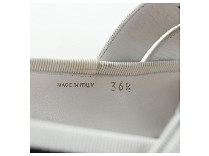 Chaussures de ballet Miu Miu Canvas 36.5 Black White Auth 199940M Noir Blanc - vue 27