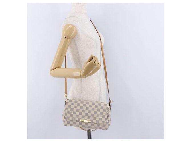 LOUIS VUITTON Sac à épaule Damier Azur Favorit MM 2way N41275 LV Auth 200133 - vue 26