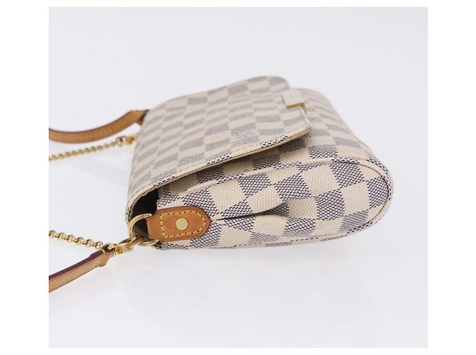 LOUIS VUITTON Sac à épaule Damier Azur Favorit MM 2way N41275 LV Auth 200133 - vue 5