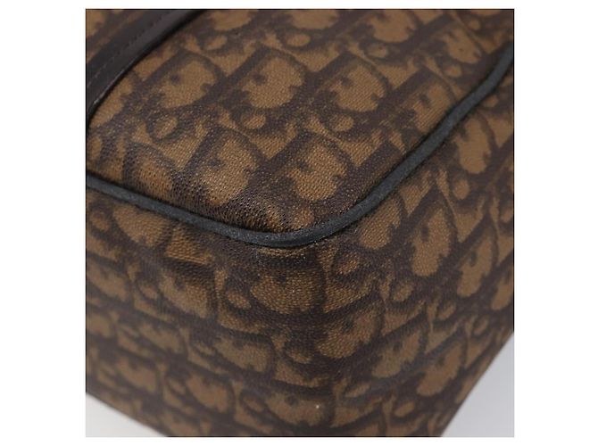 Borsa a catena Christian Dior Trotter Canvas PVC Romantic Brown Silver Auth 201909V Marrone Argento - vista 10