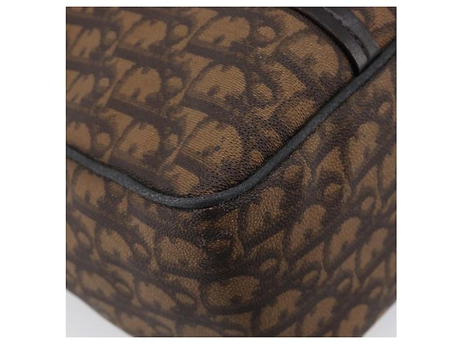 Borsa a catena Christian Dior Trotter Canvas PVC Romantic Brown Silver Auth 201909V Marrone Argento - vista 11