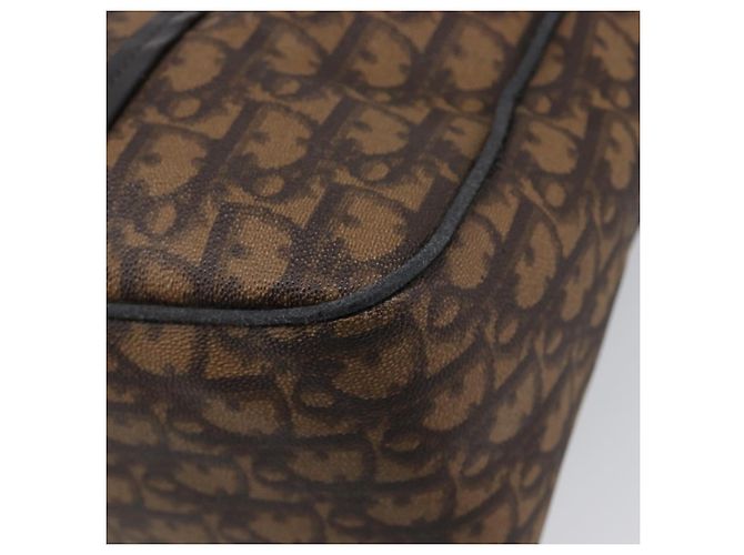 Borsa a catena Christian Dior Trotter Canvas PVC Romantic Brown Silver Auth 201909V Marrone Argento - vista 12