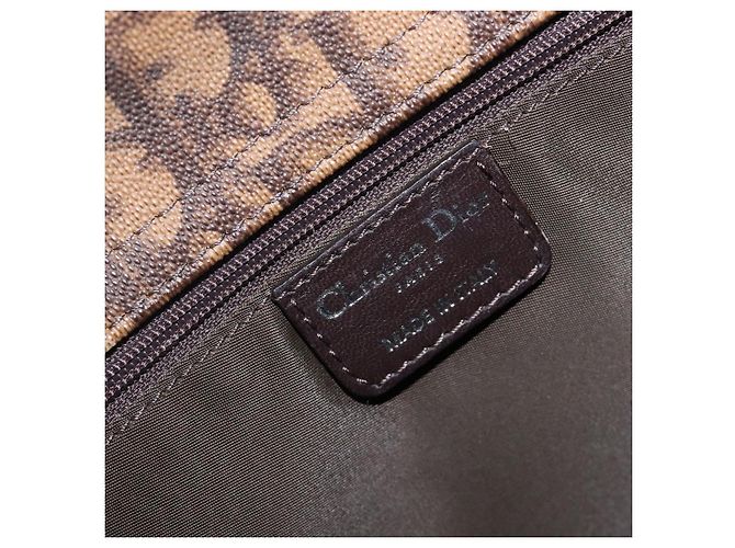 Borsa a catena Christian Dior Trotter Canvas PVC Romantic Brown Silver Auth 201909V Marrone Argento - vista 16