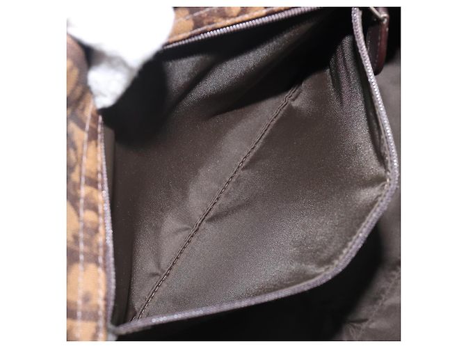 Borsa a catena Christian Dior Trotter Canvas PVC Romantic Brown Silver Auth 201909V Marrone Argento - vista 21