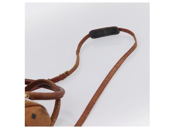 Borsa a mano MCM Vicetos PVC Pelle 2way Marrone Tono Oro Auth 200849 - vista 10
