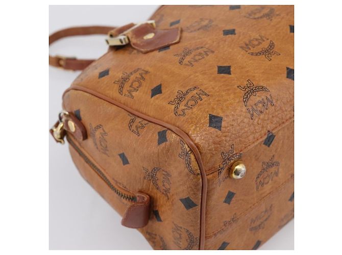 Borsa a mano MCM Vicetos PVC Pelle 2way Marrone Tono Oro Auth 200849 - vista 15