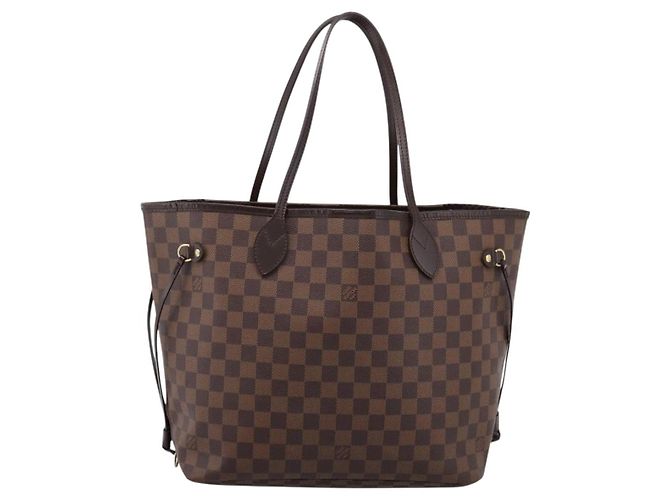 Borsa Tote LOUIS VUITTON Damier Ebene Neverfull MM N51105 LV Auth 199447 - vista 13