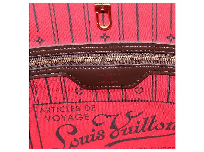 Borsa Tote LOUIS VUITTON Damier Ebene Neverfull MM N51105 LV Auth 199447 - vista 18