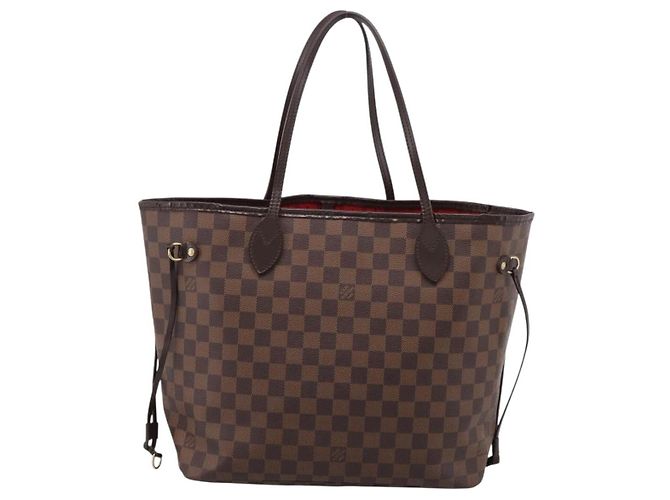 Borsa Tote LOUIS VUITTON Damier Ebene Neverfull MM N51105 LV Auth 199447 - vista 2
