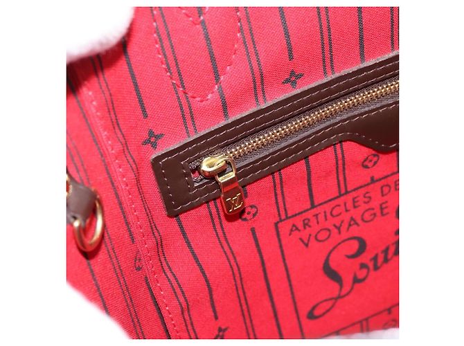 Borsa Tote LOUIS VUITTON Damier Ebene Neverfull MM N51105 LV Auth 199447 - vista 21