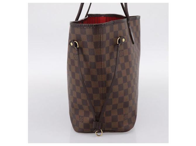 Borsa Tote LOUIS VUITTON Damier Ebene Neverfull MM N51105 LV Auth 199447 - vista 3