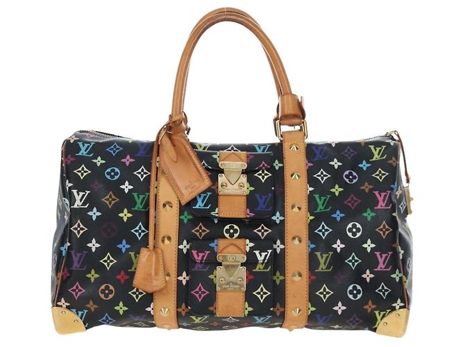 Borsa LOUIS VUITTON Monogram Multicolor Keepall 45 Nera M92640 Auth 196577SAV Nero - vista 13
