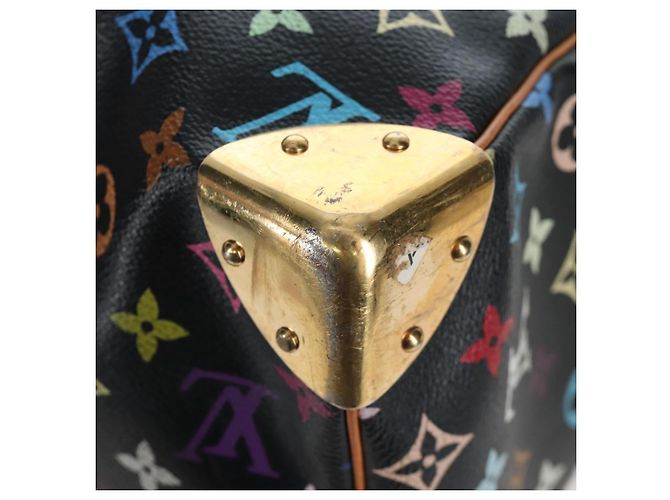 Borsa LOUIS VUITTON Monogram Multicolor Keepall 45 Nera M92640 Auth 196577SAV Nero - vista 19