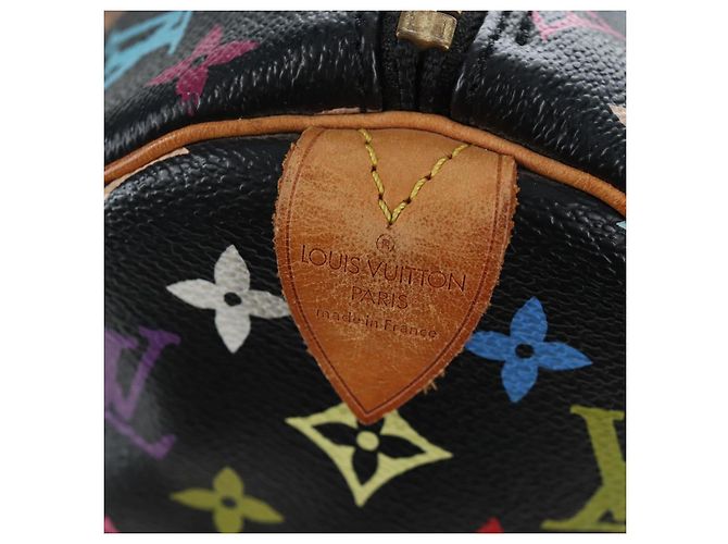 Borsa LOUIS VUITTON Monogram Multicolor Keepall 45 Nera M92640 Auth 196577SAV Nero - vista 20